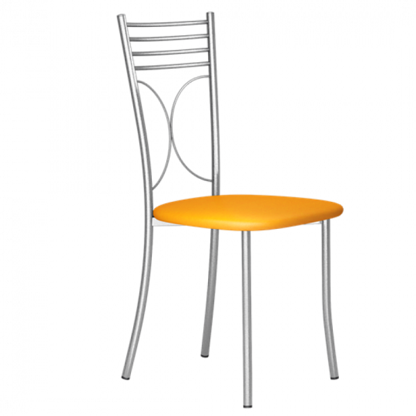 стул металлический с сиденьем золотистого цвета