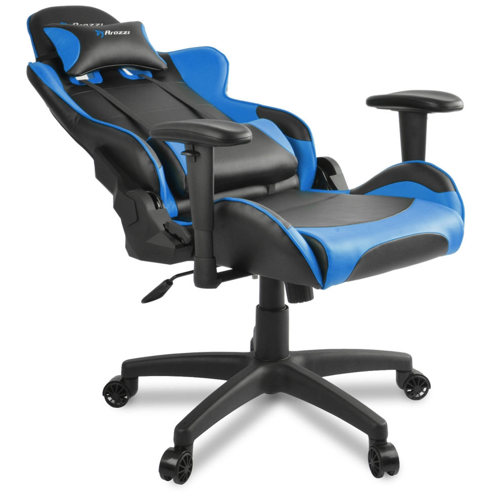 геймерское кресло сине-черное
