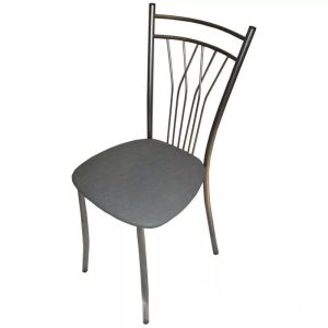 металлический стул с темно-серым сидением
